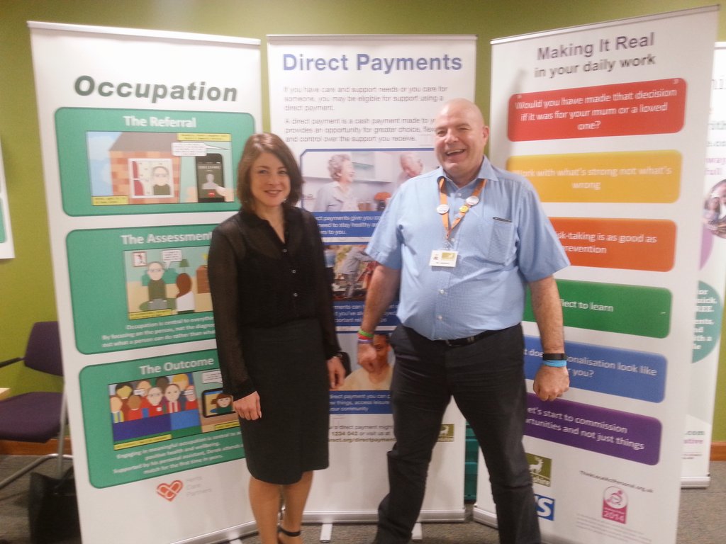 BertramStuart's tweet photo. Couple of social workers supporting #OTweek2015 @PositiveSimply @KateLinhart https://t.co/EXkwyX7GdY