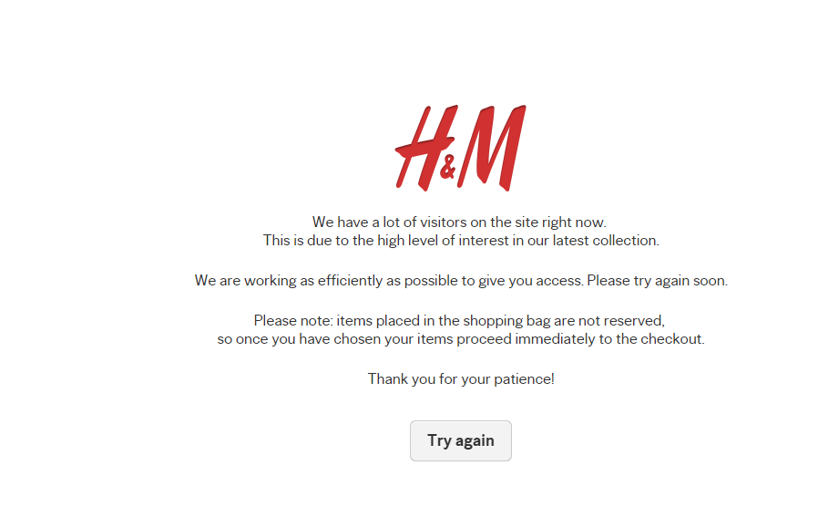 MikeSmithMedia's tweet image. @hm too bad your site is down #hmfail #HMBALMAINATION