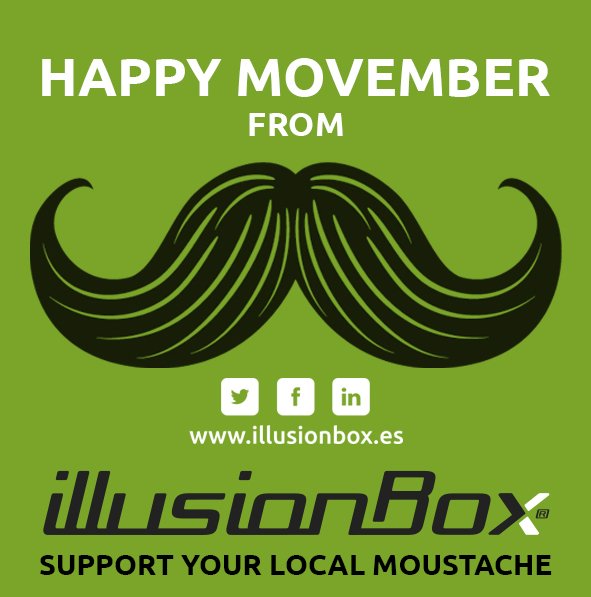 IllusionBoxVR's tweet photo. .@IllusionBoxVR se apunta al movimiento #Movember, claro que sí. ¿Qué os parece nuestro bigote illusionBox? https://t.co/ZBZnhAVKHT