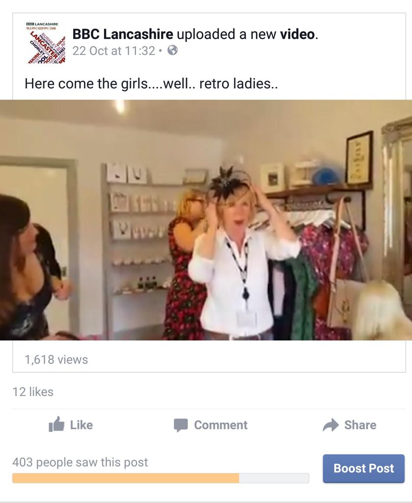 ladyretrouk's tweet photo. Had so much fun with Sally when we popped-up at Blossom boutique for the day. @TheSewingSanc @BBCLancashire https://t.co/XTkLUtXhGt