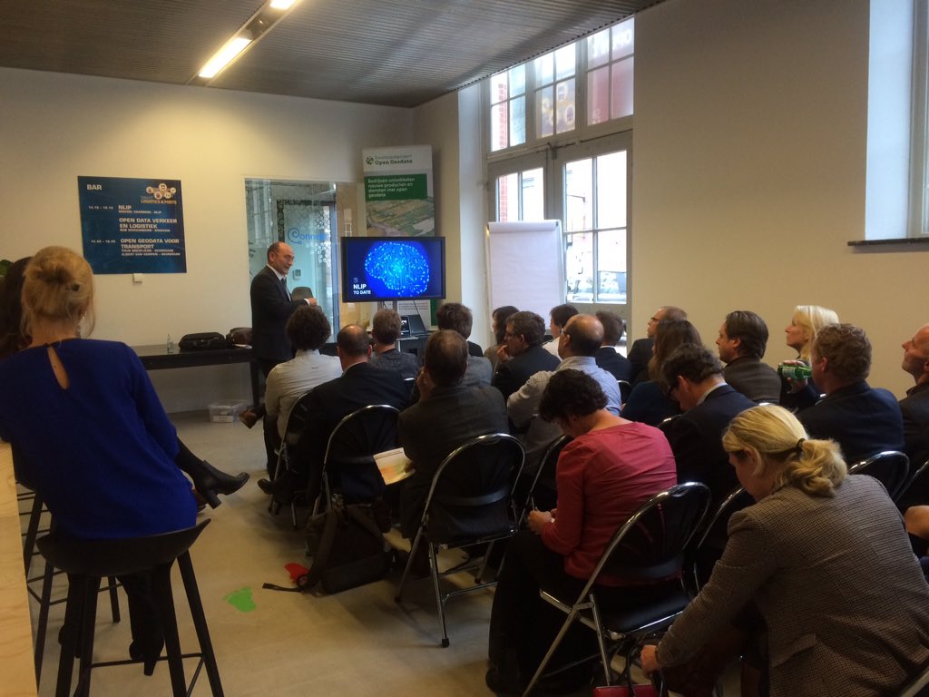 TSLogistiek's tweet photo. Michiel Haarman, programmamanager NLIP, tijdens een interactieve sessie over open data #odlp @ConnektNL https://t.co/d9ici1N1xx