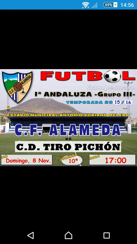 AlamedaCF's tweet photo. Cartel próximo partido @AlamedaCF Vs @CDTiroPichon #VamosAzules #GoBlue "ALAMEDA SOMOS TODOS " https://t.co/iOgFHsUHv5