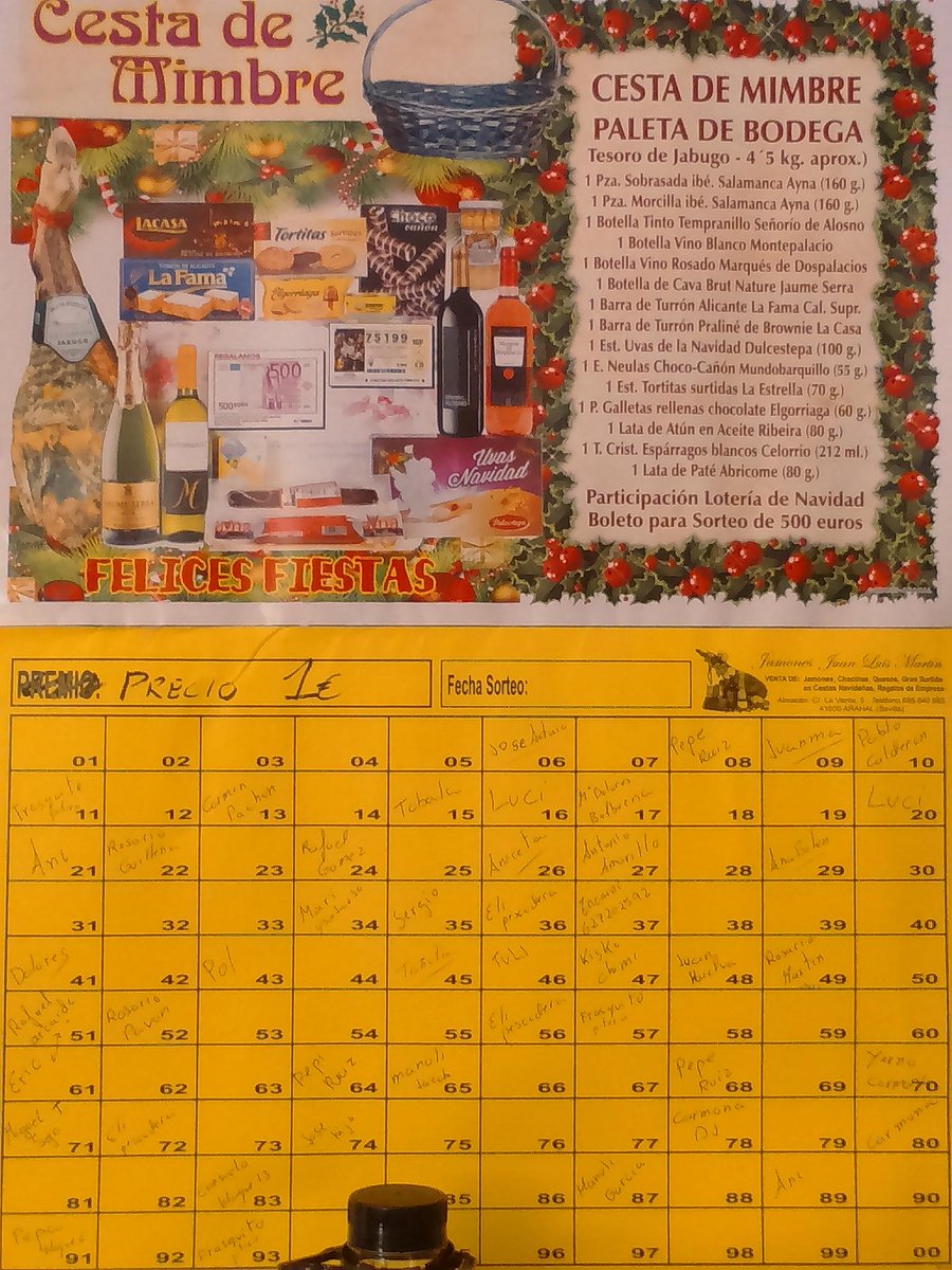 Sorteo de una Cesta de Mimbre en <a href="/TiendaElPirata/">Panaderia Miriam</a> Precio 1€.
