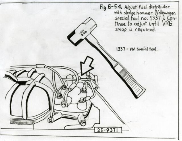 germanautoworks's tweet photo. Throwback Thursday... the "fine art" of vintage VW fuel distributor adjustment.  ;-) https://t.co/It5zdJJAM2
