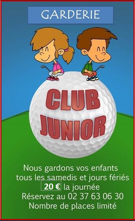 Au Club Junior du <a href="/golfparchersant/">Golf Parc R. Hersant</a> nous nous occupons de vos enfants les samedis et jours fériés de 9h30 à 16h30 !