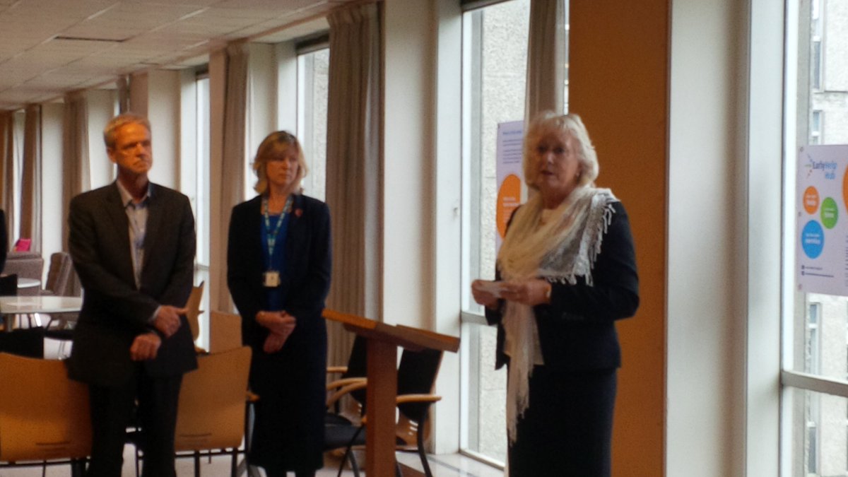 CornwallFT's tweet photo. Chair Barbara Vann at the launch of Cornwall's Early Help Hub @CornwallCouncil @PConfueCFT https://t.co/lUKnhzIiJp