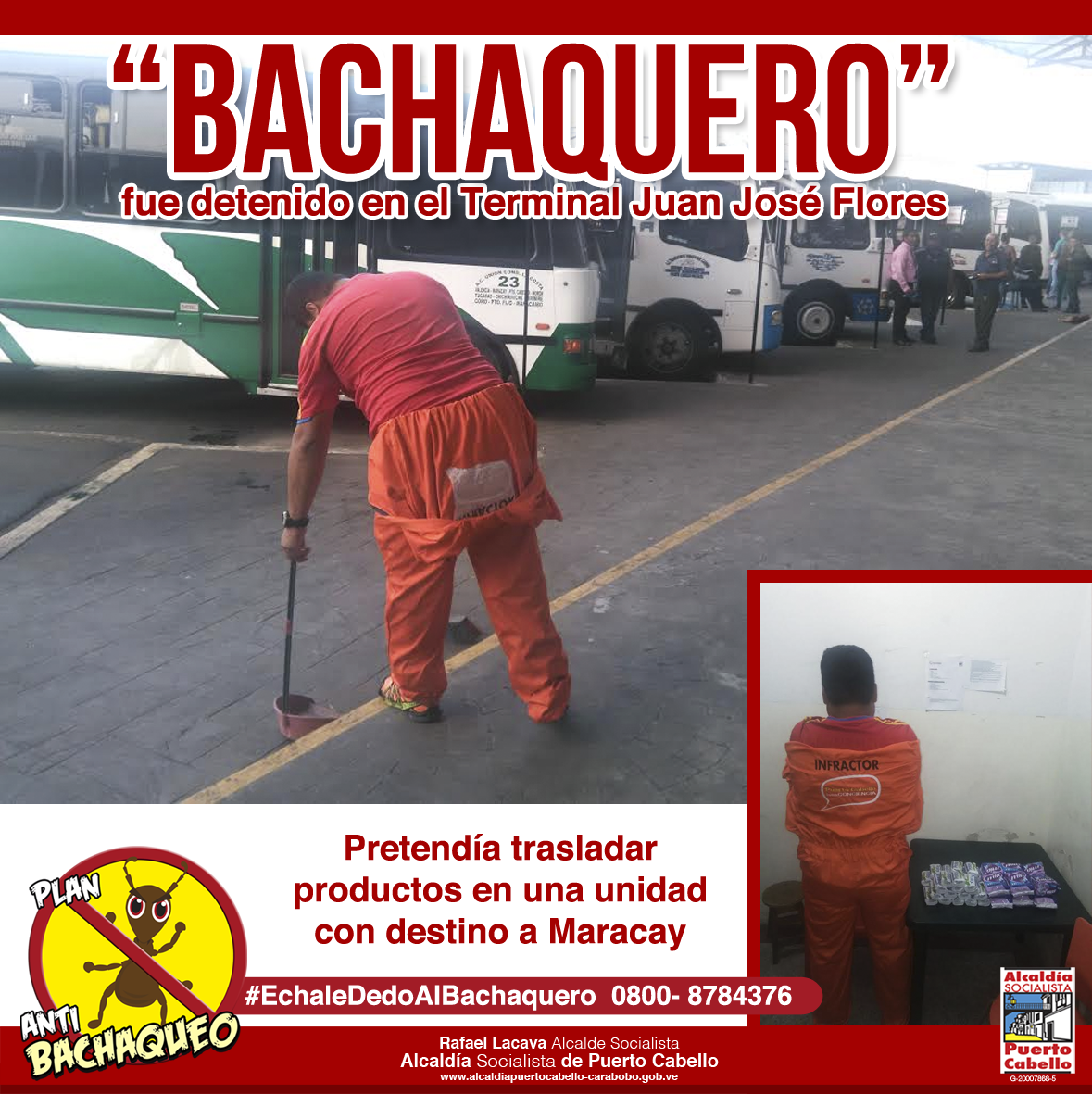 PCantibachaqueo's tweet photo. Atentos para tomar acciones ante los que quieran robar al pueblo #PlanEficiente @rafaellacava10 https://t.co/squOscicwu