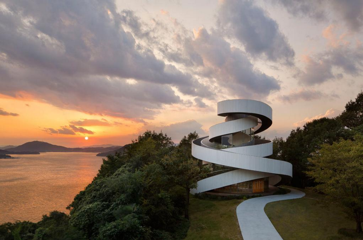 Archello's tweet photo. Ribbon Chapel By Hiroshi Nakamura & NAP. To learn more about the #LEAF2015 winners visit https://t.co/wwizofmKjw https://t.co/NVRUJC9lcn