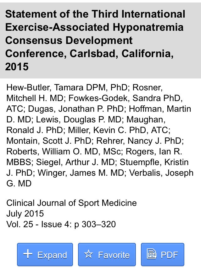 Dr M. Gosselin: "participant d'ironman confus qui 'court' dans sa civière (phantom running) = Typique d'hypoNa"