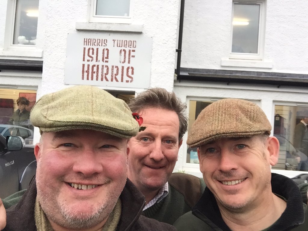 _Duncan_Thomas's tweet photo. @harristweedheb selfie! @BASCScotland @JNC100 @borvelodge #harristweed #tweed #homeoftweed https://t.co/i1kAtyn7HW