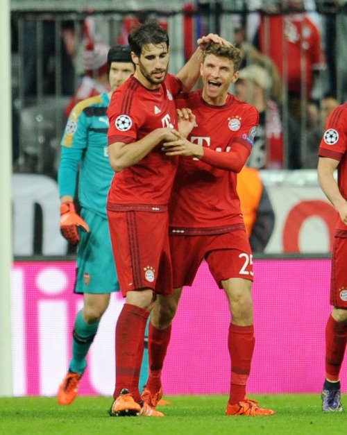 Fernando__FCB's tweet photo. Javi Martinez &amp; Thomas Müller! #FCBARS https://t.co/e07EMSVfea