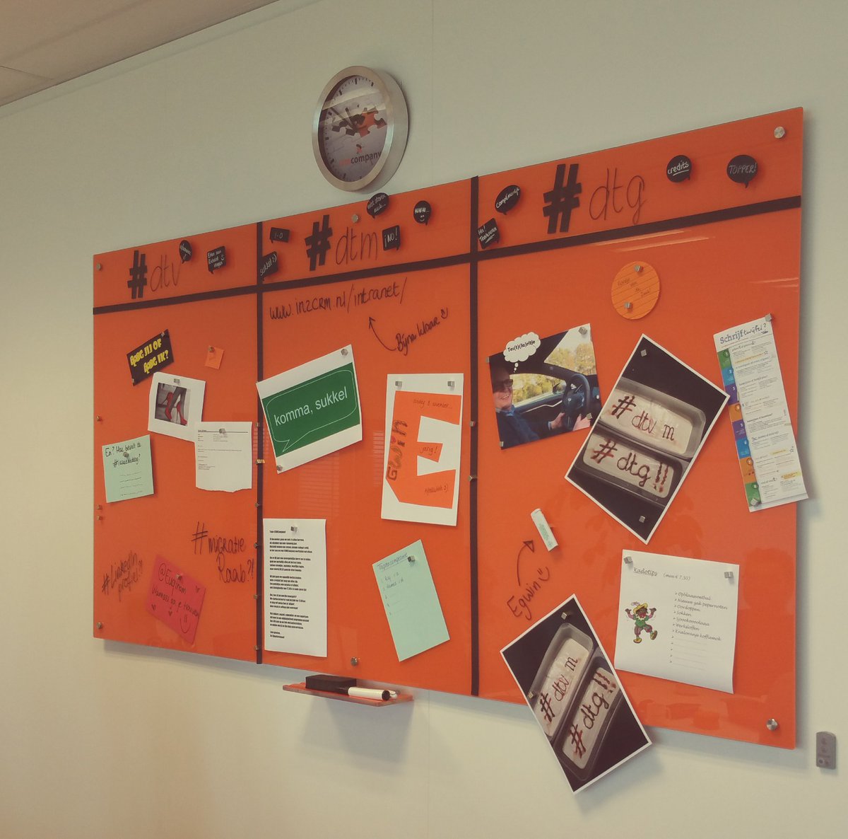 In2CRM's tweet photo. Durft te...vragen, melden, geven! Ons memo-bord in een nieuw jasje gestoken in het kader van 'intern informeren' https://t.co/PHRQEGopa2