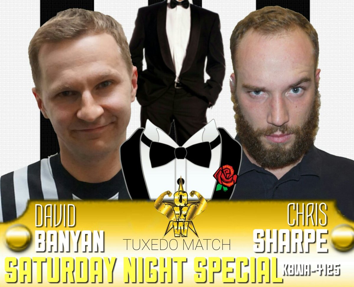 WWEChipDanning's tweet photo. He embarrassed me &amp; broke my finger. Saturday I'm going to embarrass him and break his face. #RefVsRef #TuxedoMatch https://t.co/U6itBRuHtY