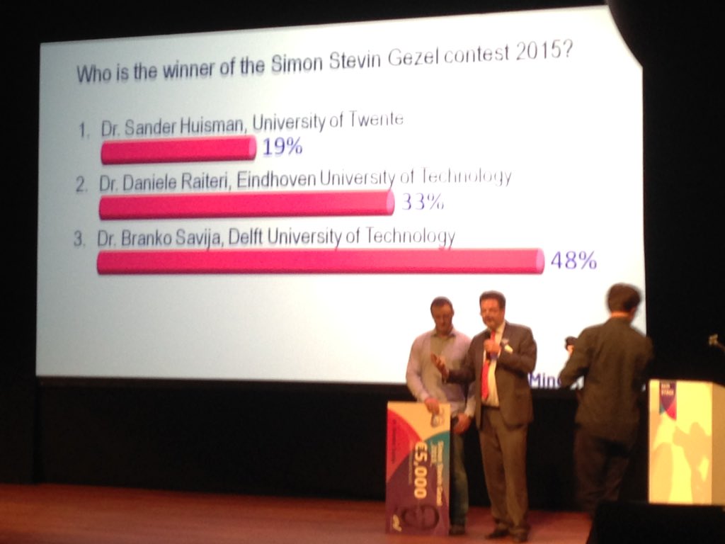 NWO_TTW's tweet photo. And the Simon Stevin Gezel 2015 is... Branko Savija @tudelft  #STWOpenMind https://t.co/IW6z4exrrd