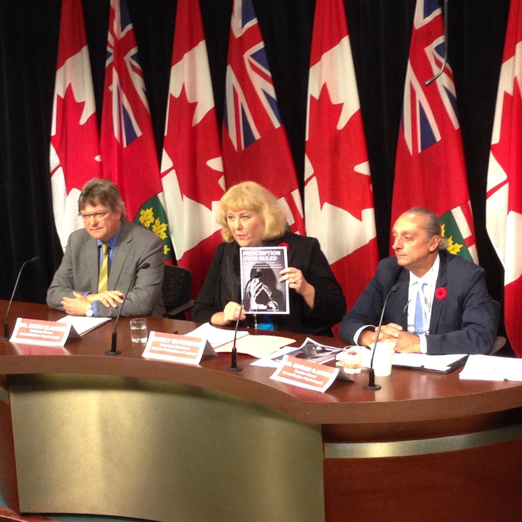 OFLabour's tweet photo. Sister @Nancy_OFL presents @OFLabour report on a broken #WSIB system that fails #injuredworkers. #CanLab https://t.co/zOW3wrKfV2