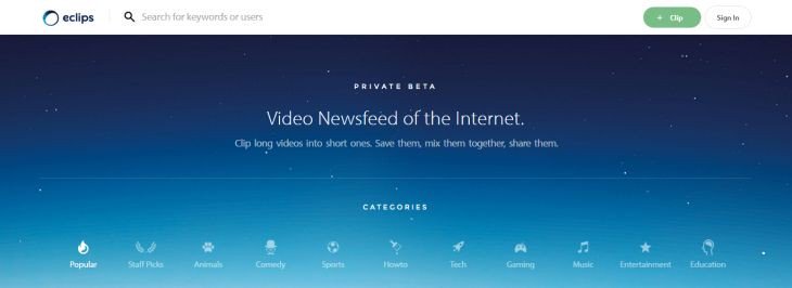 buzzAPI's tweet image. "Eclips, para extraer clips cortos de vídeos disponibles en Internet" buzzapi.eu/1PalkhR
