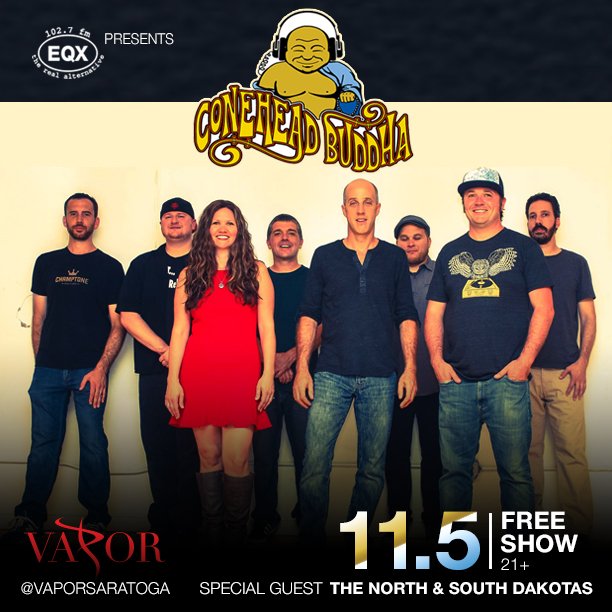 .<a href="/VaporSaratoga/">Vapor</a> hosts a FREE <a href="/weqx/">暇人🕊＊</a> show tonight! Don't miss <a href="/ConeheadBuddha/">Conehead Buddha</a> + <a href="/nsdakotas/">nsdakotas</a>! Doors at 7pm. #Saratoga