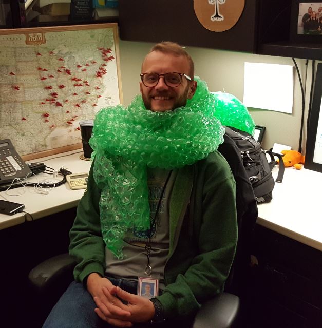 My manager is so fashionable!  He can make anything work for him.  <a href="/bwright77/">Brian Wright</a> <a href="/TickledMagenta/">Jamia Naylor</a> <a href="/MBridgesTweets/">Michelle Bridges</a>