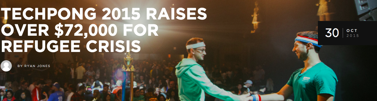 ZAGGroupHQ's tweet photo. #throwback Shoutout to new friends for the opportunity to raise $72, 000 for charity! 
Thanks  @wearechimp #TechPong https://t.co/WBy6by2fbM