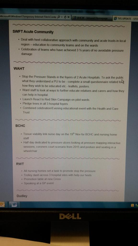 TVN_UHCW's tweet photo. This is just a flavour of some of the fabulous plans for the West Midlands for #stopthepressure @StopPUday2015 https://t.co/s1dvgf3pKd
