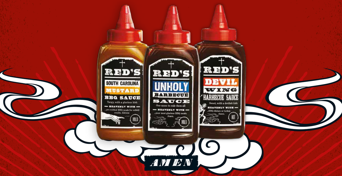 RedsTrueBBQ's tweet photo. We're giving away a year's supply of Unholy, South Carolina and Devil Wing sauces (now in @sainsburys). RT to win! https://t.co/Vl40okk4h3
