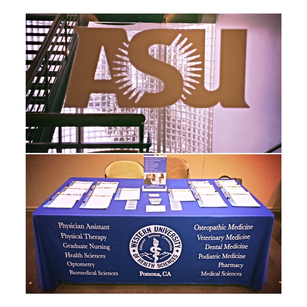 WesternU_DVM's tweet photo. Come visit us at ASU grad fair!! Ready to answer all your pre-health questions! @ASU @ArizonaState @WesternURecruit https://t.co/KU4tQIHk3G