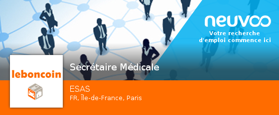 NeuvooSanPari's tweet photo. ESAS recherche un #Secrétaire #Médicale à #Paris, postulez dès maintenant! #emploi https://t.co/jt1PbjvzpV https://t.co/NIqyetBLBD
