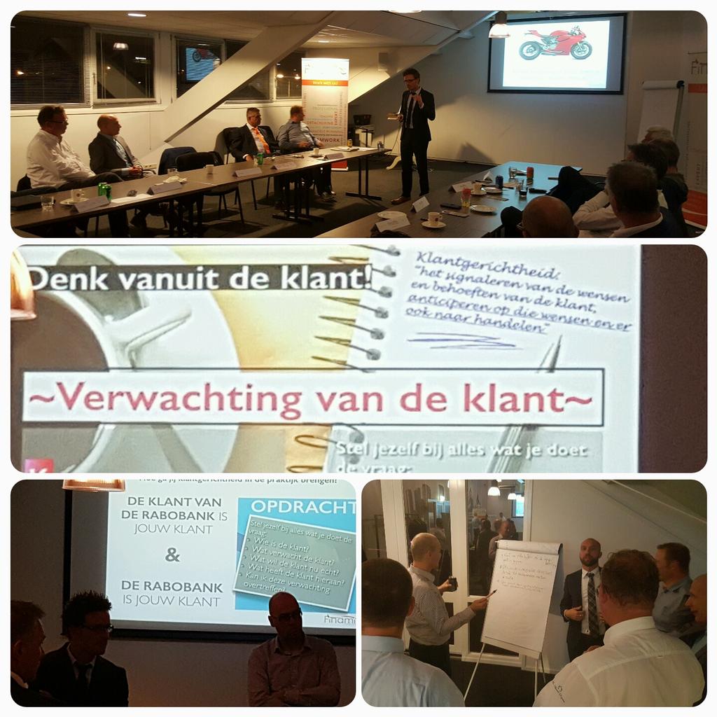 4-11-2015 vakavond #trainer Rene Kuiper @Finamic @finamiccoaching over #Klantgerichtheid - Denk vanuit de #klant !