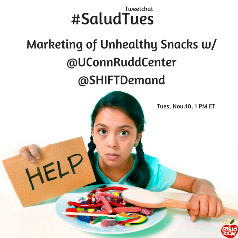 SaludAmerica's tweet image. Help spread the word! #SaludTues How Food Companies Market SNACKS 2 Kids w/@SaludToday @UConnRuddCenter @SHIFTdemand