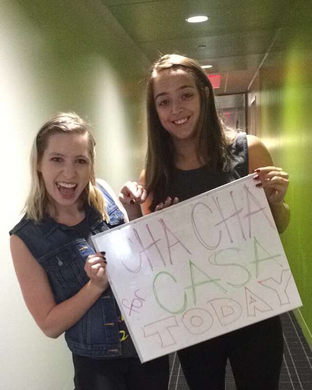HUGE thank you to the masterminds behind our countdown Tracy and Alex! Cha Cha for CASA is tonight at 8:30!