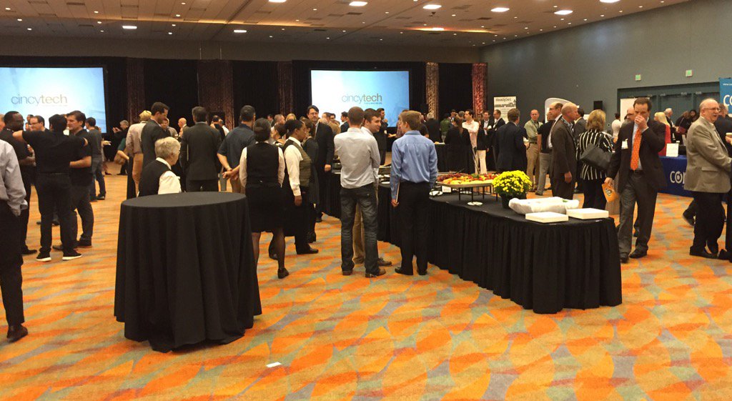 MarkARomito's tweet photo. Good crowd making it happen at @Cincy_Tech Big Breakfast &amp; Startup Showcase. #cincytechbigbreakfast https://t.co/Q35PwX69q4