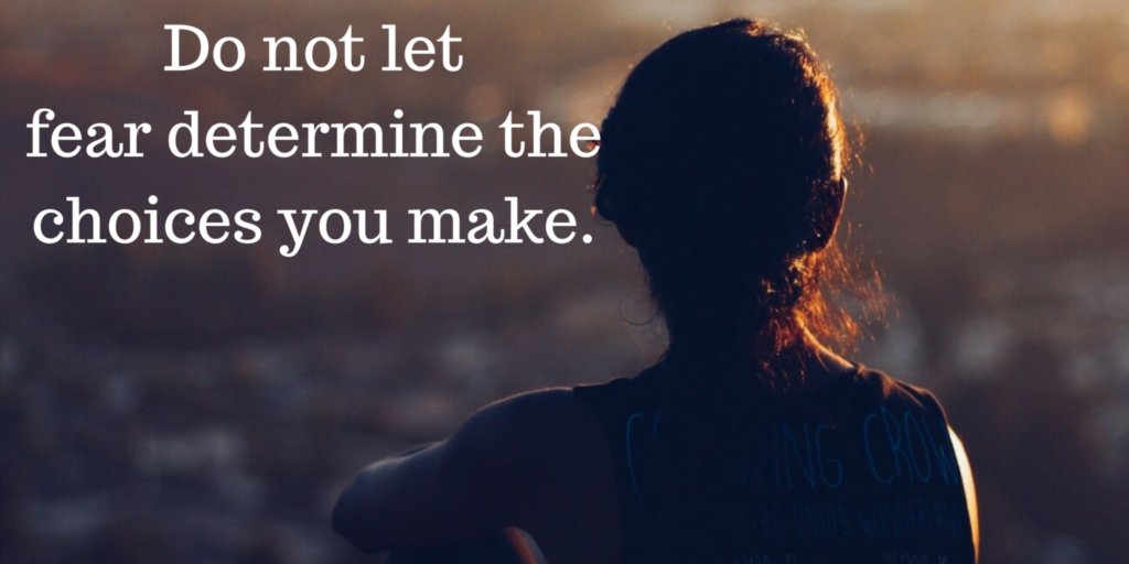 Don't let fear determine the choices you make in life. Overcome them &amp; pursue your dreams! > youtu.be/B8_u7hhVaMA