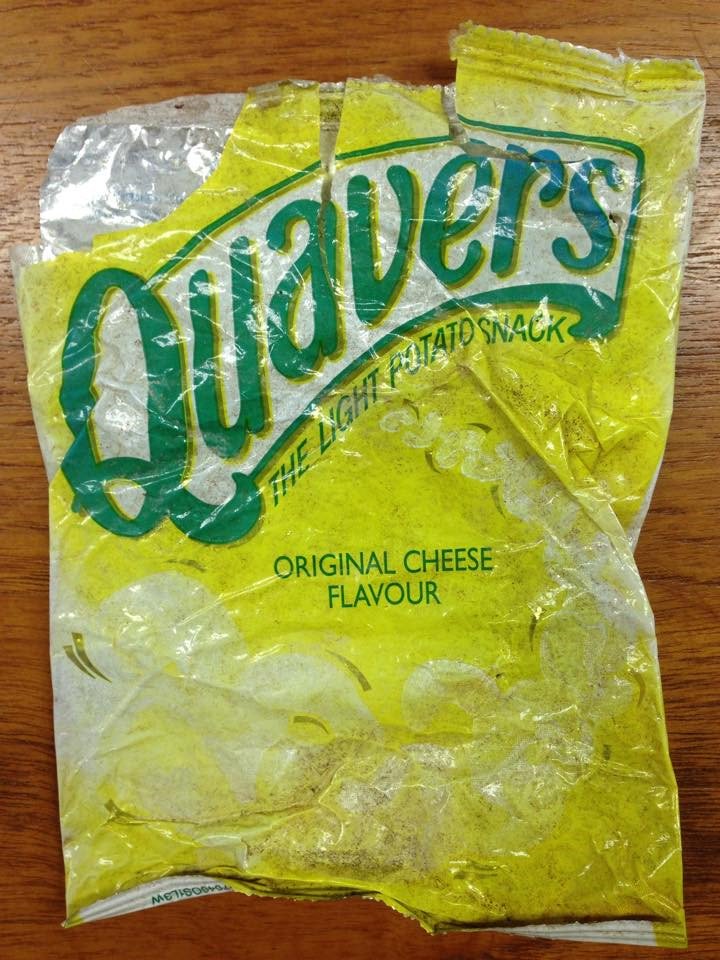 A quavers packet from 1990 - 25 years old, just like <a href="/sascampaigns/">Surfers Against Sewage</a>! #ABCS15 #TBT #ProjectOcean  <a href="/TheCrownEstate/">The Crown Estate</a>