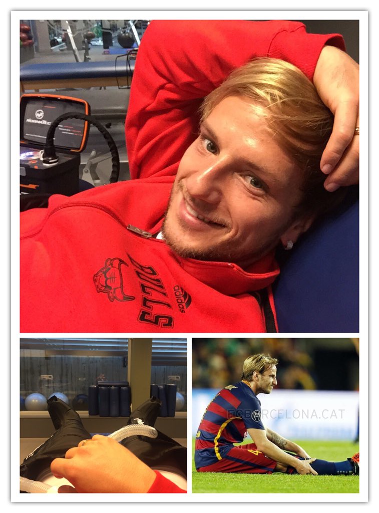 ivanrakitic's tweet photo. Trabajando ya en la recuperación. Un día menos para volver más fuerte.Gracias a tod@s por vuestros mensajes de ánimo https://t.co/Tqyq6ymRgS