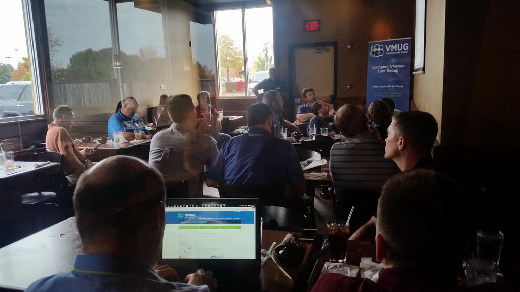 JustinAdams159's tweet image. First @LexingtonVMUG in progress! #vmug #LexVMUG