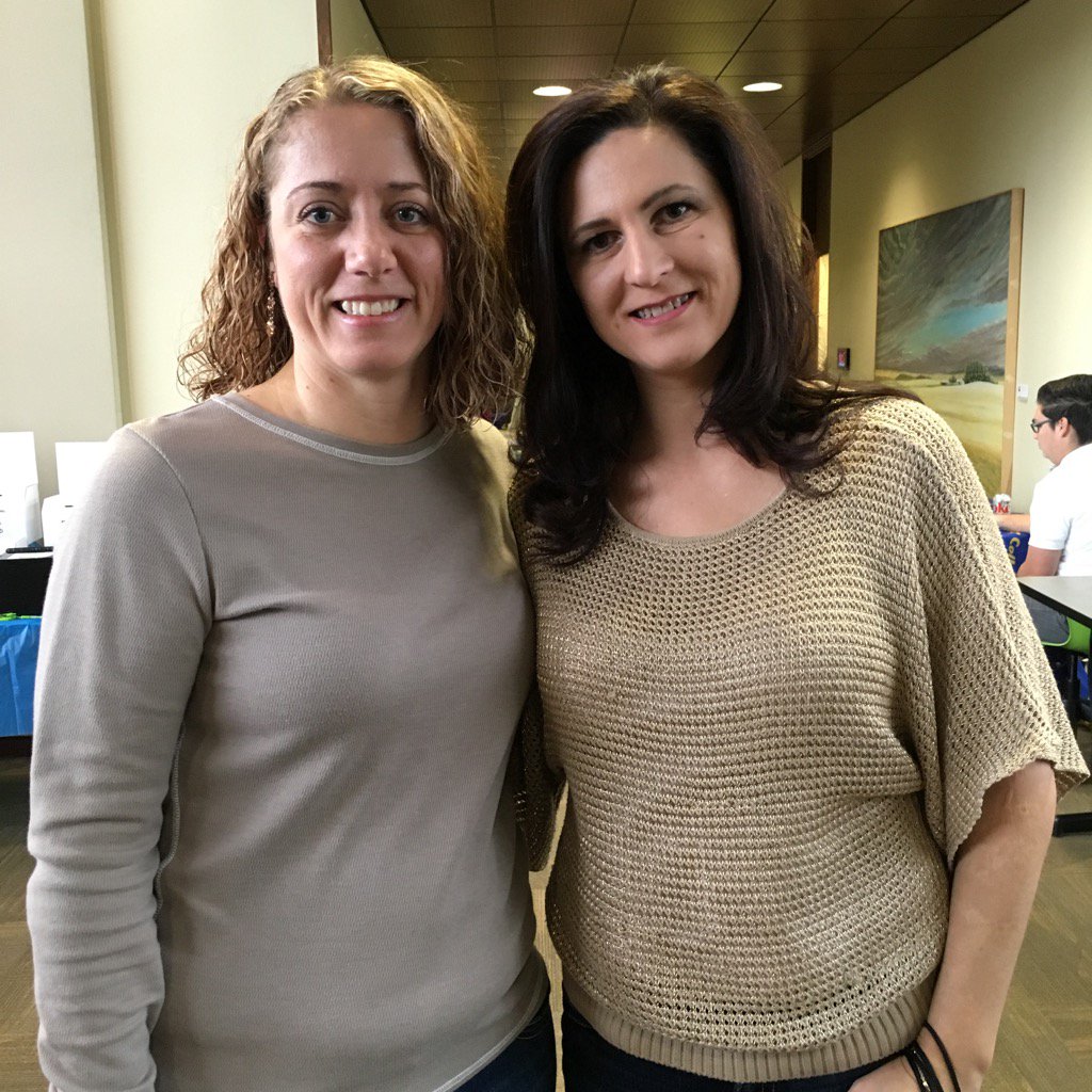 LucindaWGUWA's tweet photo. WGU Washington students Christina Lanegan (MBA) &amp; Yevgeniya Voropay (BS Bus Mngmnt) at Numerica health fair.  #wguwa https://t.co/u6sxUgr9KL