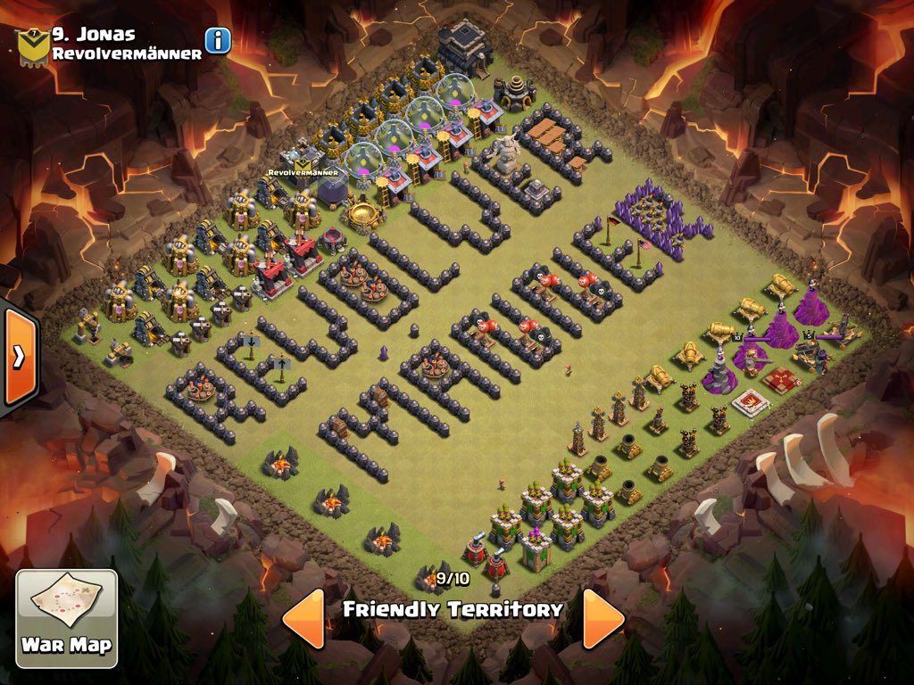 revolvermanner's tweet photo. never forget to change your troll base into your normal cw base #trollbase #ClashOfClans #basedesign https://t.co/W6lrD4Pvpj