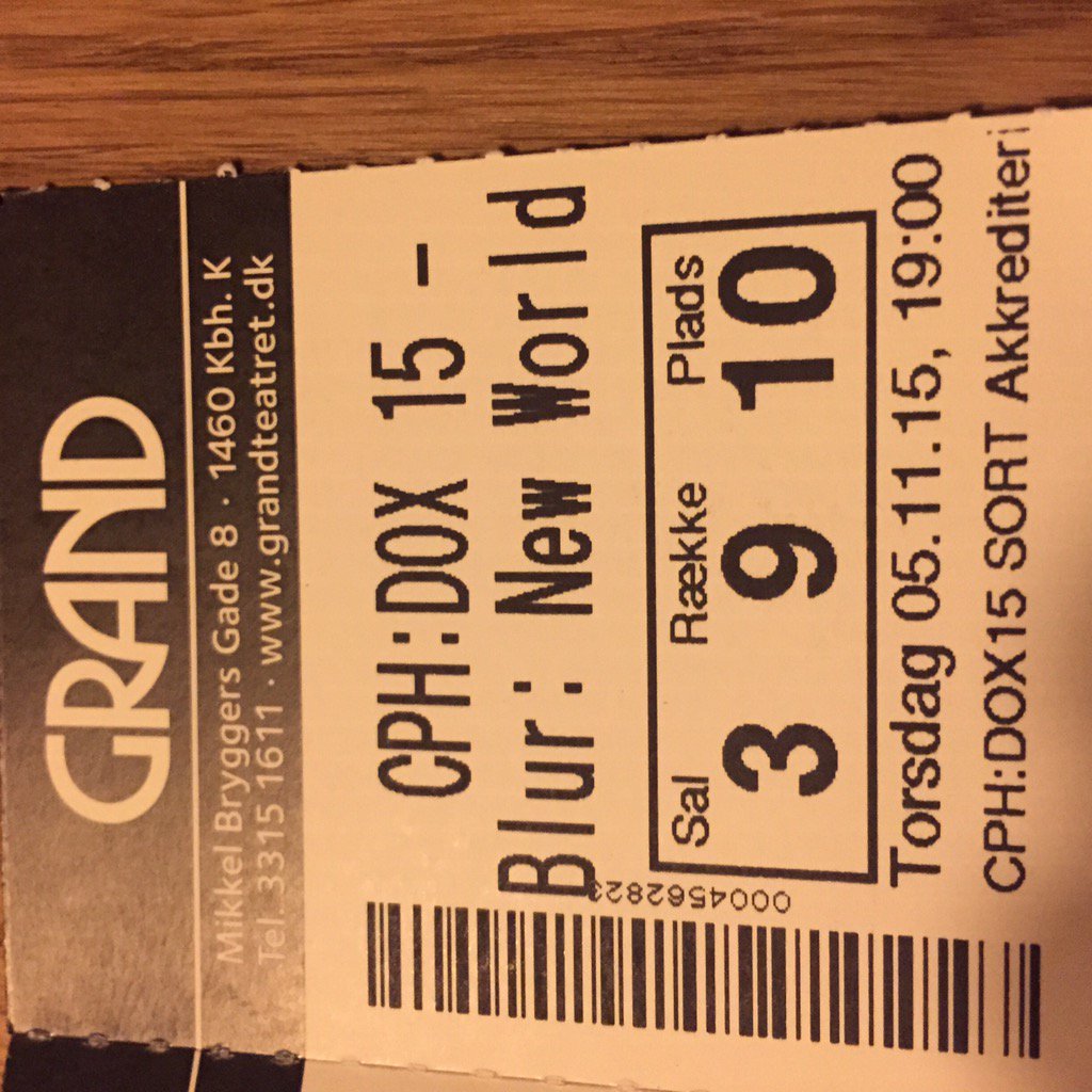 TomColbourne's tweet photo. The time has come to share our film about @blurofficial with other people #cphdox #blurnewworldtowers https://t.co/U5IW6YY58l