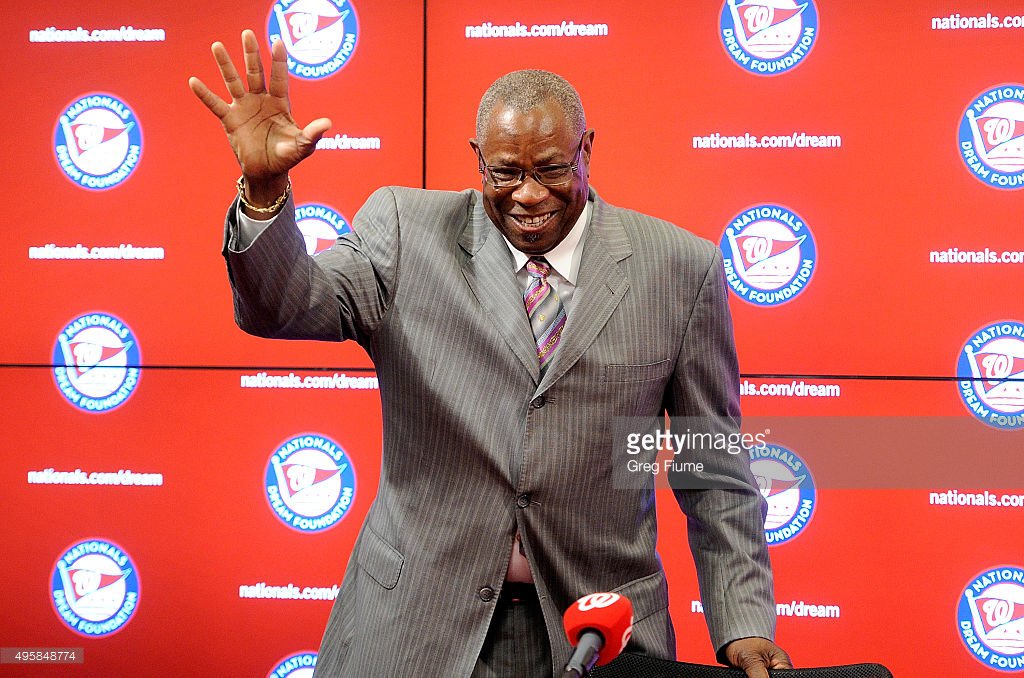 GettySport's tweet photo. Three-time Manager of the Year Dusty Baker is introduced as the new Manager of the @Nationals. #DustyInDC https://t.co/k8sgnc8cW2