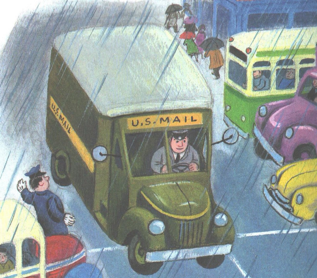 TheBookVine's tweet photo. The United States Postal Service employs over 600,000 workers. Pictures by Tibor GerGely.@randomhousekids #mailfacts https://t.co/0exlihilmB