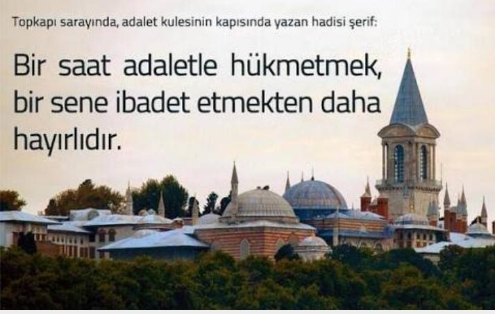 OzenSadece's tweet photo. #AdaletMülkünTemelidir 
Topkapı sarayında , adalet kulesinin kapısında bu hadis-i şerif yazılıdır
@Garipler2014 https://t.co/FOLcrEvXJi