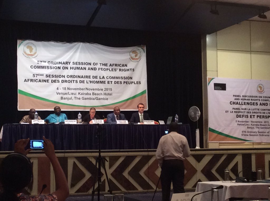 Panel discussion on counter-terrorism and human compliant monitoring #ACHPR57