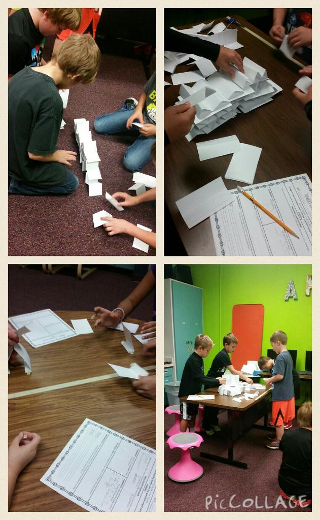 Constructing the tallest tower using only 100 note cards &amp; a strip of masking tape! #wceloveslearning #makerspace
