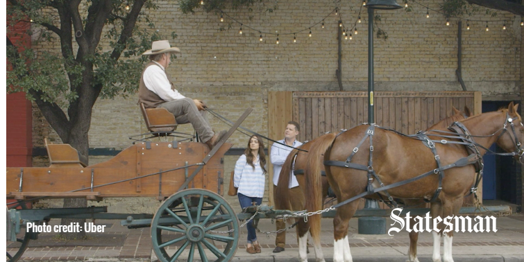 .<a href="/Uber_ATX/">Uber Austin</a> offering horse and buggy rides to protest proposed #atxcouncil regulations atxne.ws/1MeYqjk