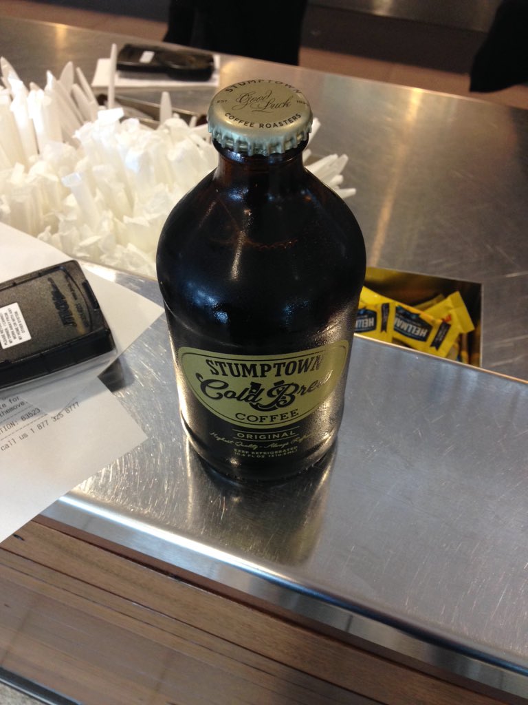 MLGPuckett's tweet photo. Has anyone tried @stumptowncoffee's bottled cold brew?  I'm skeptical, yet hopeful #EvolutionOfCoffee https://t.co/TUxuDSdrUV