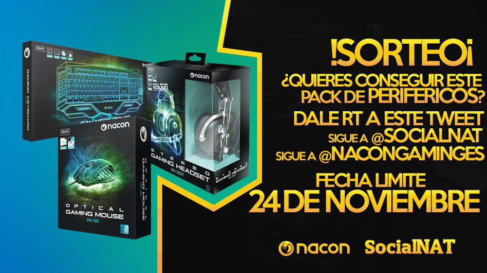 SocialNAT1's tweet photo. ¡SORTEAZO🙉! Pack compuesto por teclado, ratón y cascos
Para participar haz Follow @SocialNAT1, @NacongamingES &amp; RT🤗 https://t.co/X23jpA6s1j