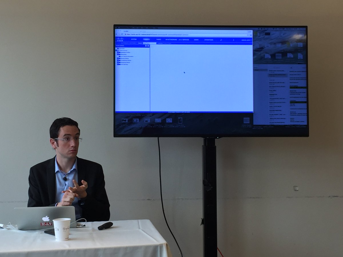 mfmahler's tweet photo. @LadyNetwkr So far so cool. Thank you, @flying91. #CiscoACI #TFDx #ONUGFall15 https://t.co/OpQhLthtIb https://t.co/wDfaalgKFf