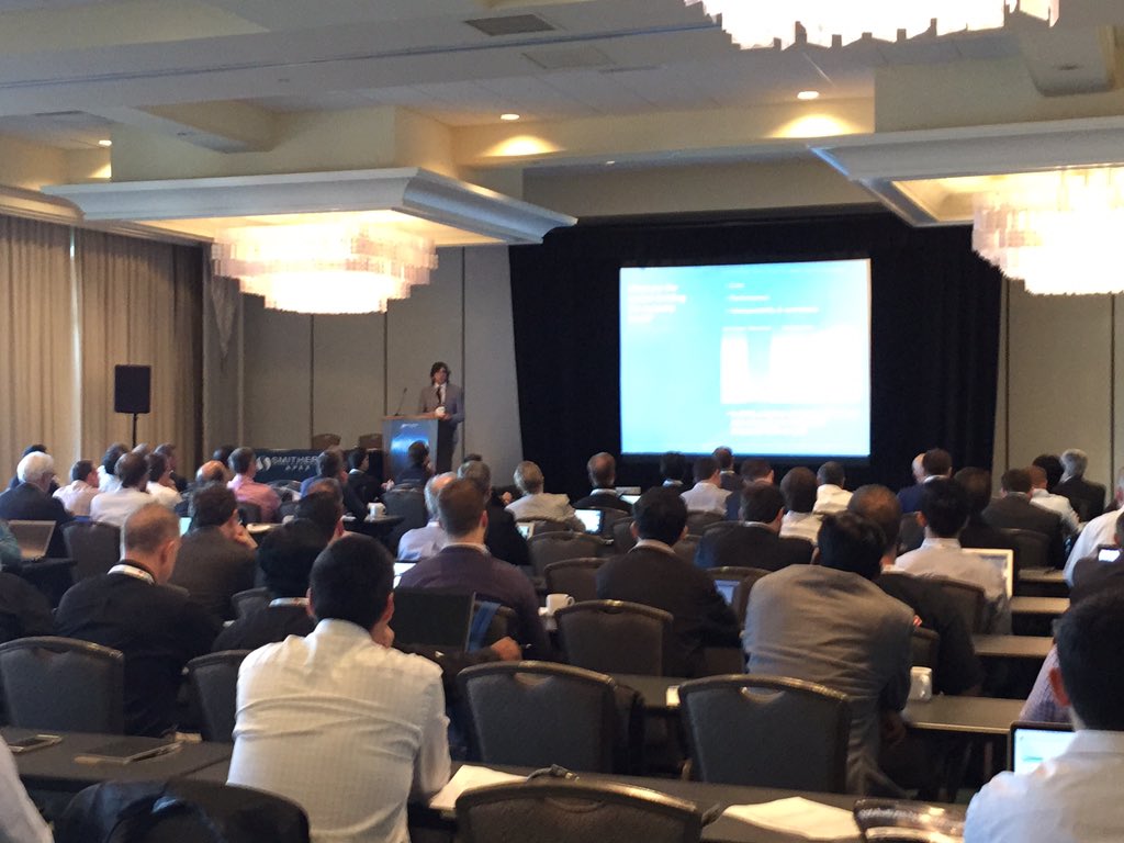 kimberleejoy's tweet photo. David Green with @IHS gives his State of the Industry at  #wirelesspower15 https://t.co/3OoTRZpRsi