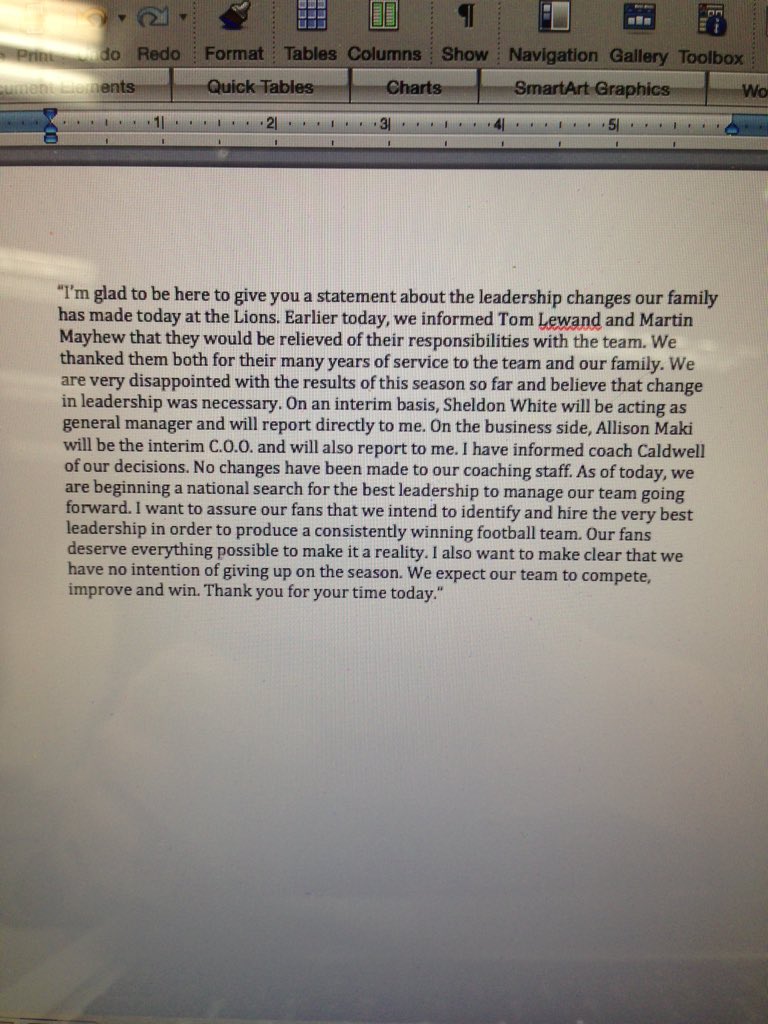 anthonyfenech's tweet photo. Lions owner Martha Ford's full statement https://t.co/dnmO8gc0f2