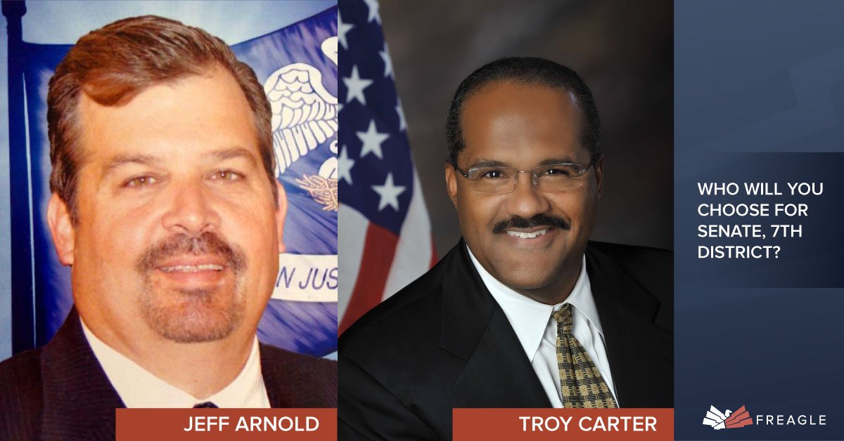 Two candidates will go head to head in the #runoff for the #LASenate 7th District seat. #LaElex